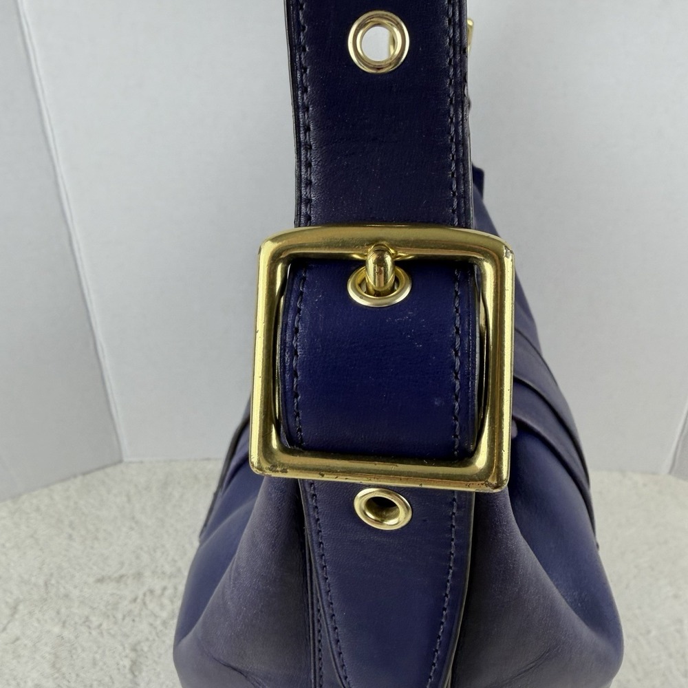 Coach Legacy Duffle Leather Purple Shoulder Crossbody Handbag 23420 Tassels - Picture 5 of 16